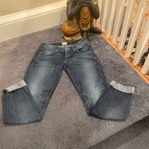Hudson BACARA CROP STRAIGHT  cuffed jeans size 26.